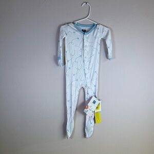 💙Kickee Pants Bamboo Footie – 12-18M – NWT 🤍🐝💙
